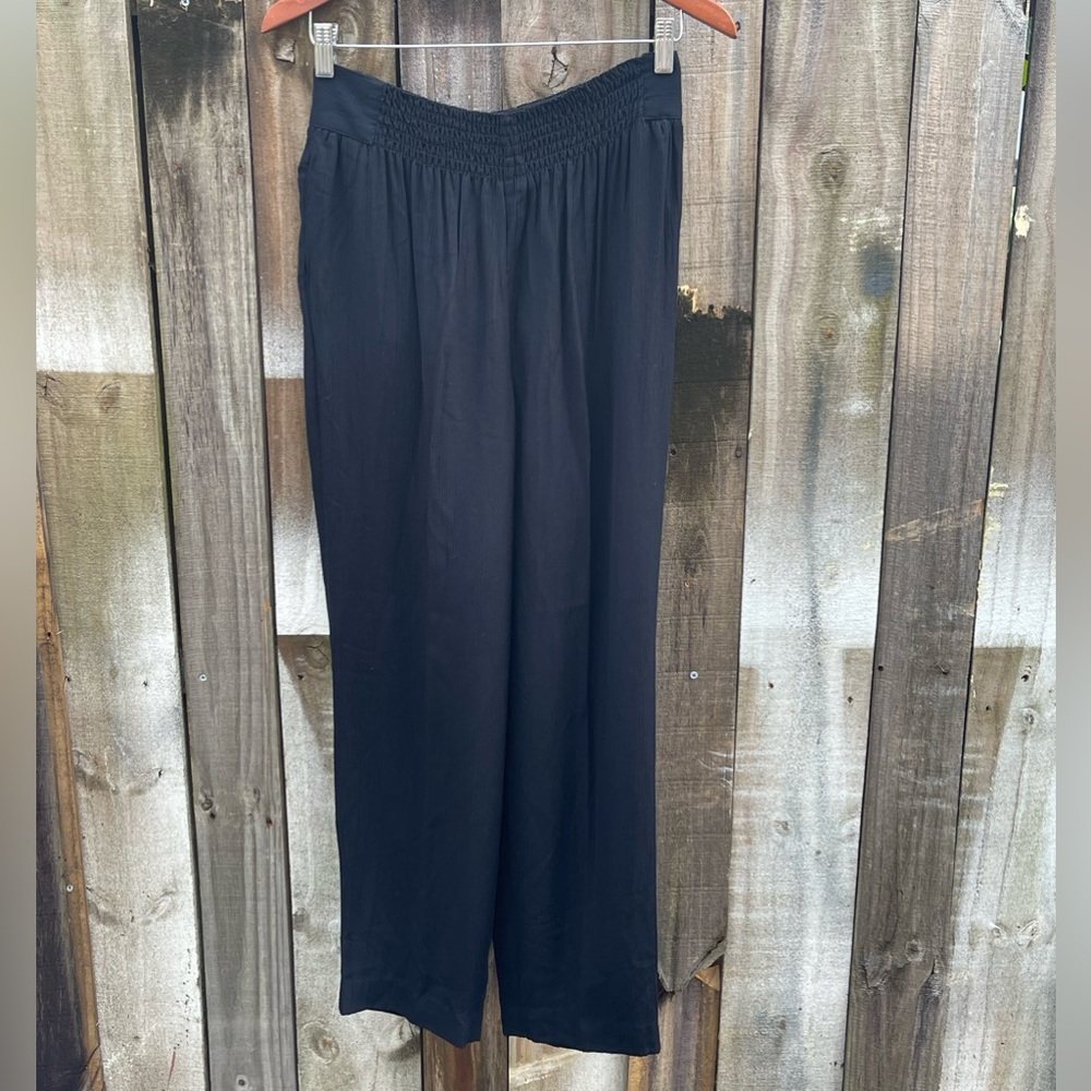 Black linen - Beach Bottom, Cover Up Pants, M - New